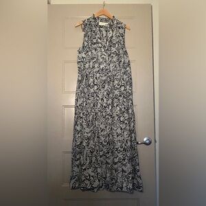 Anthropologie Black and White Maxi Dress